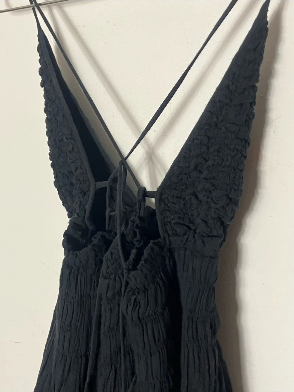 Free People Forever Favorite Mini Boho Dress Black XS